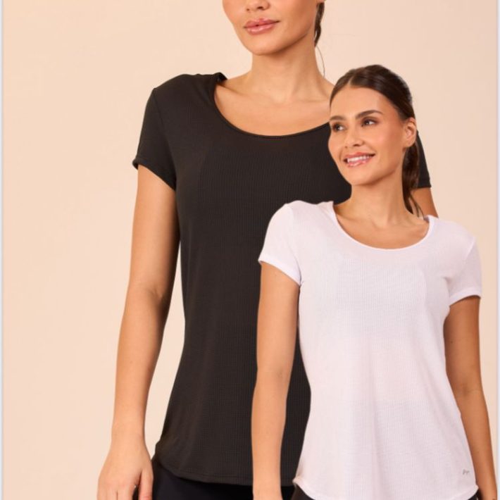 Polera deportiva con mangas - Blanco
