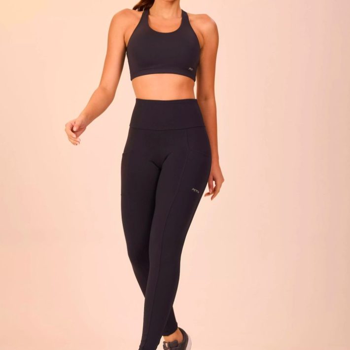 Calza deportiva con bolsillos Premium - Negro