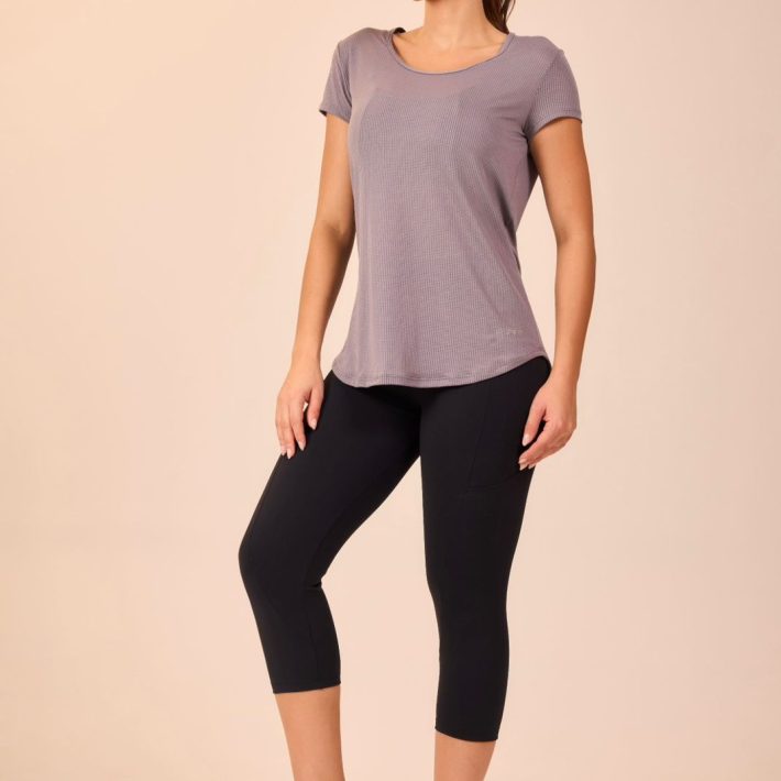 Polera deportiva con mangas - Gris